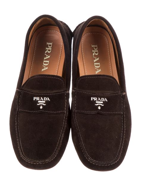 black prada loafers men's|prada suede loafers.